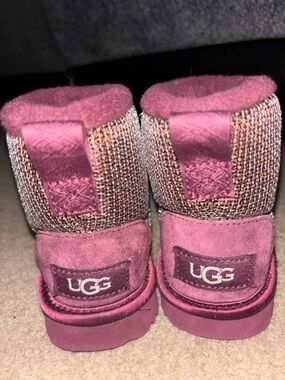 UGG Classic Mini Mirror Ball boots - Wild Grape - Toddler Size 9
